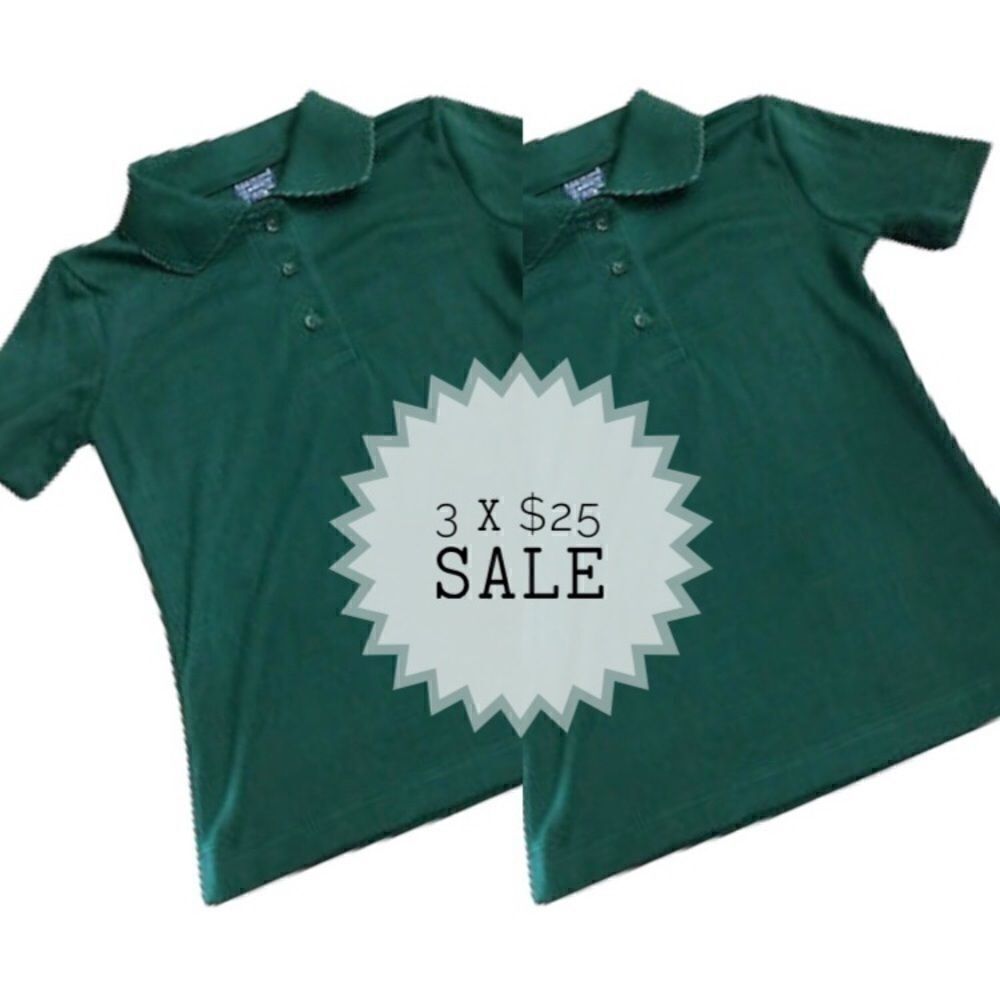 3 X $25 2 POLOS SCHOOL UNIFORM  CAMBRIDGE CLASSICS L 10/12